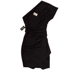 Express One Shoulder Mini Dress Black XS NWT